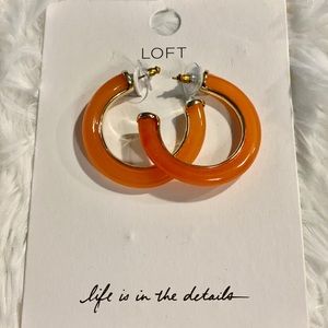 Loft resin hoop earrings